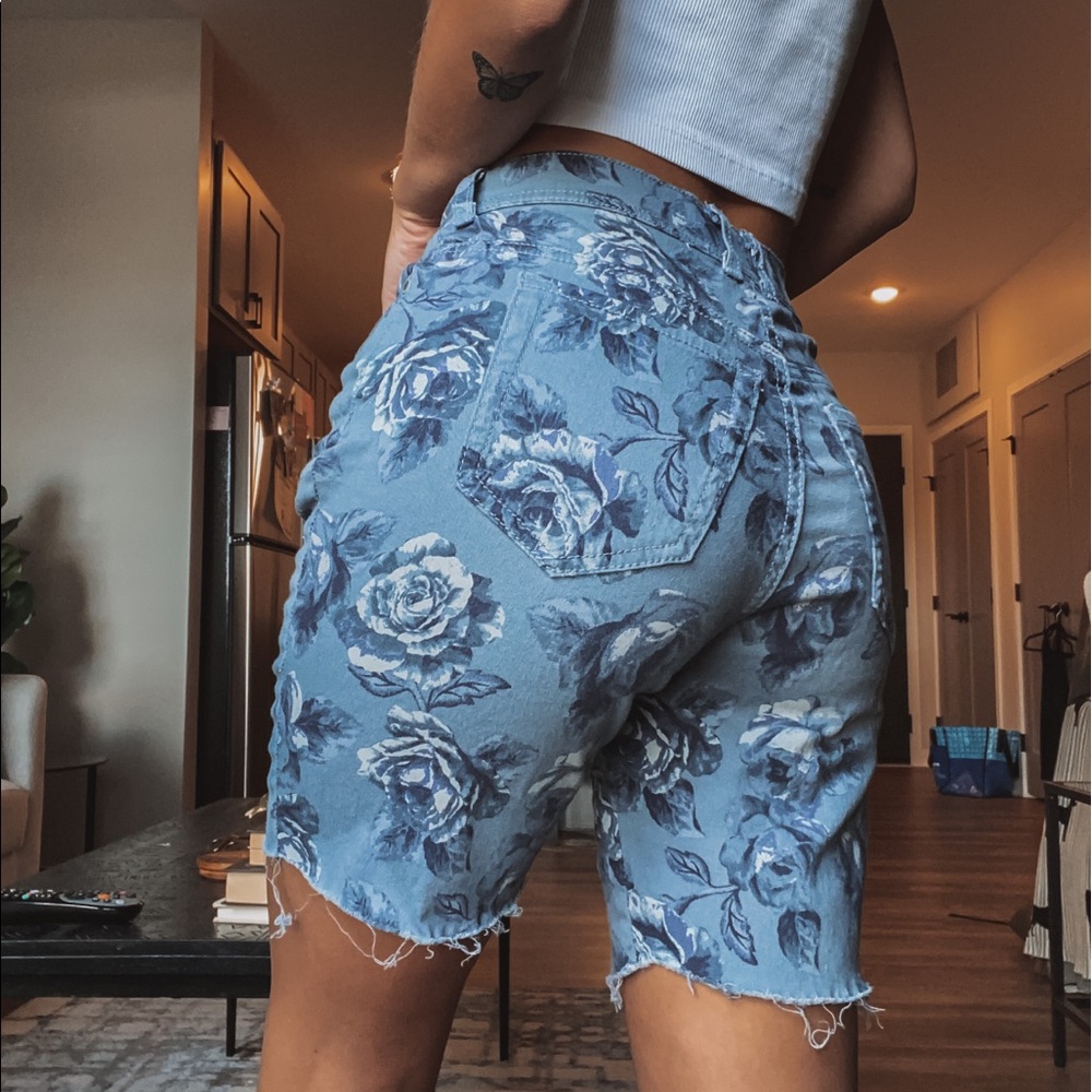 Floral Cutoff Shorts